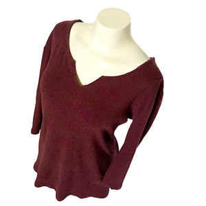 SEG’MENTS - Maroon Long Sleeve Top